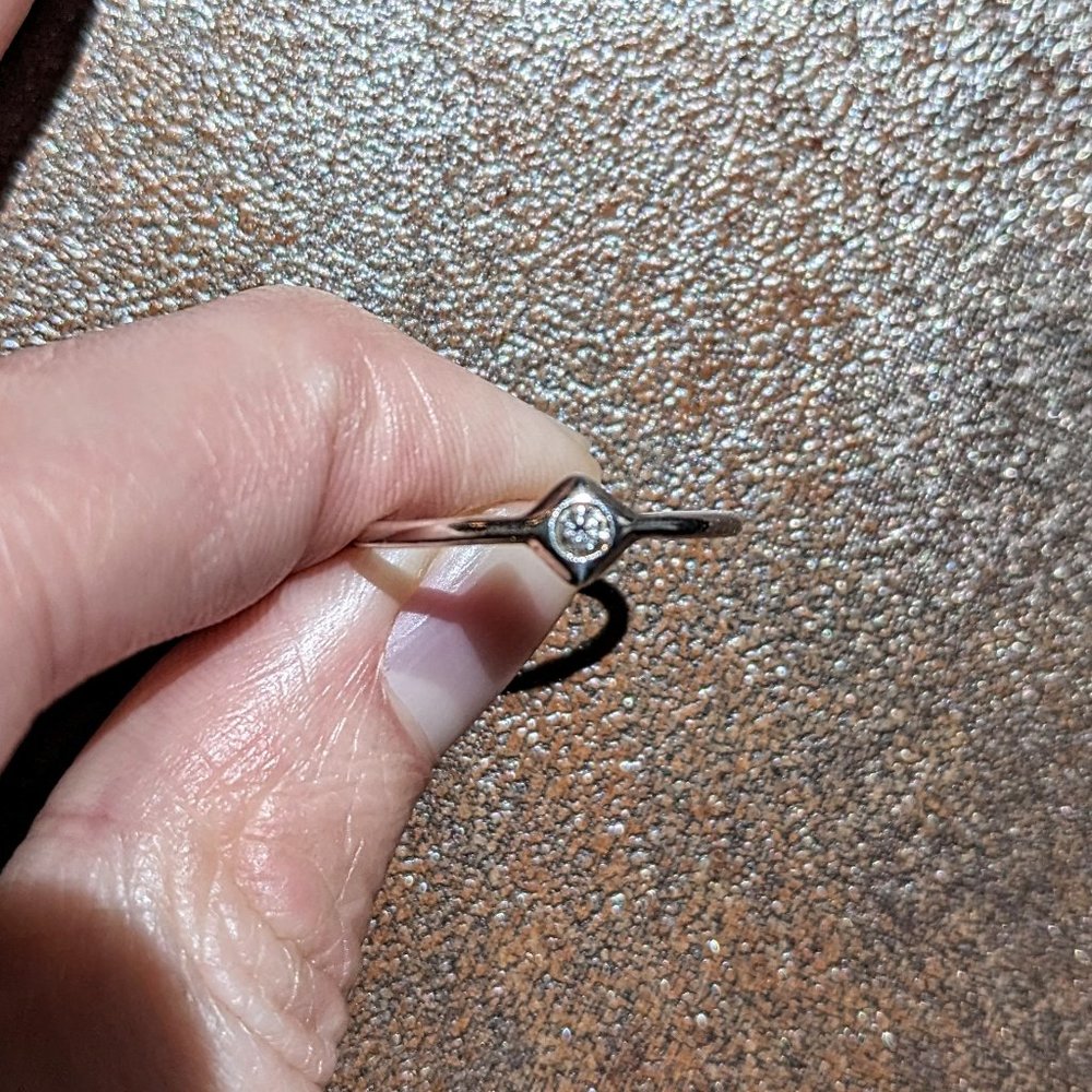Michelle Chang silver diamond ring